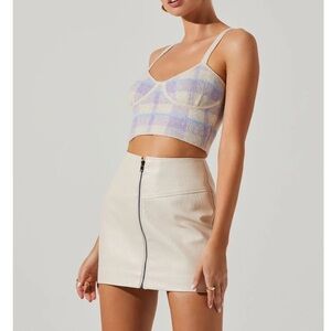 ASTR The Label Front Zip Mini Skirt